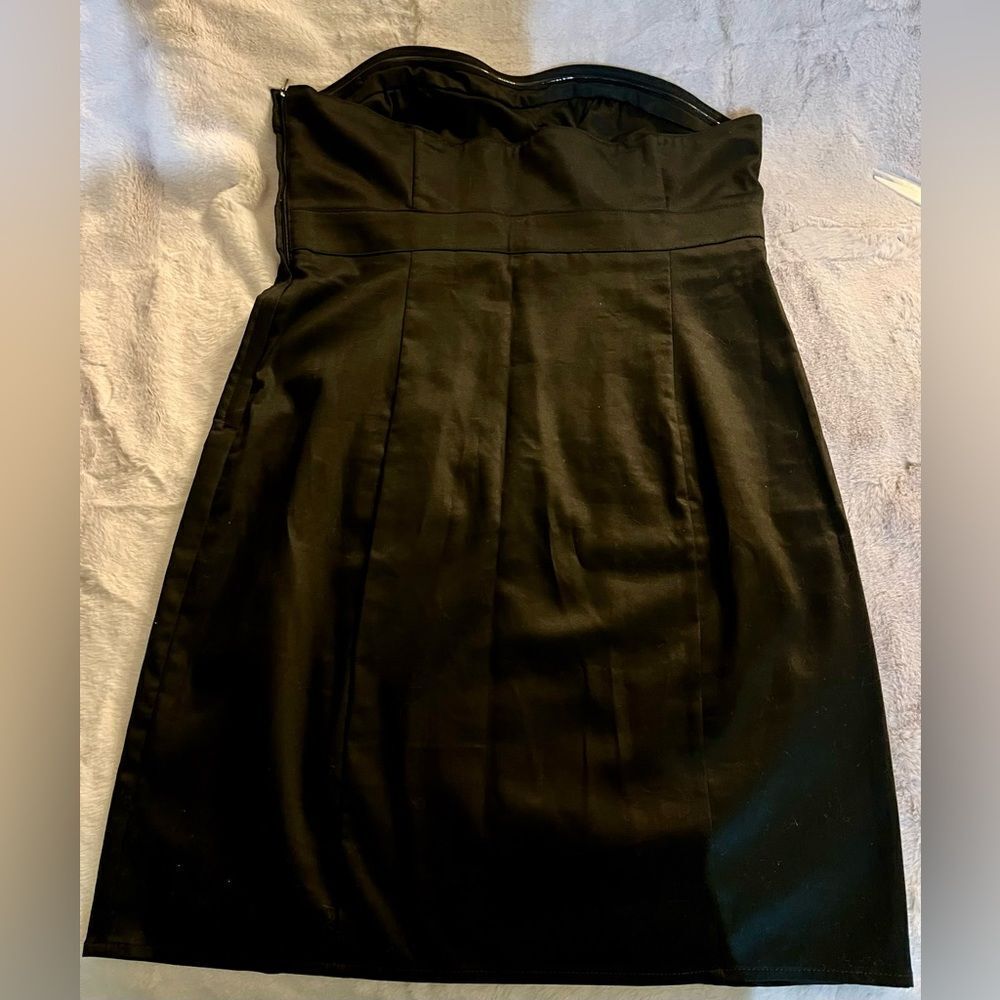 H&M Bandeau Mini Dress Black Size 14 NWT - Picture 3 of 4
